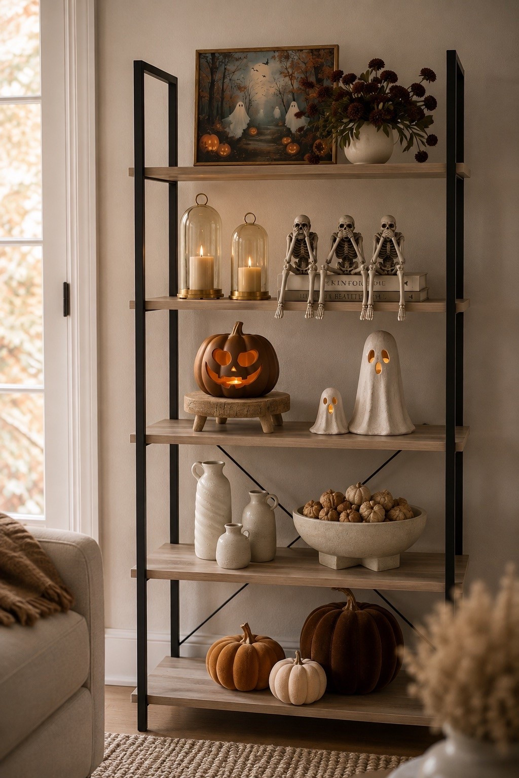 Amazon fall finds making this shelf feel extra cozy 🍂👻 I love mixing a few spooky pieces with warm neutrals, pumpkins + everyday decor so it still feels like home. 🤎
#AmazonFinds #AmazonHome #FallDecor #HalloweenDecor

#LTKSaleAlert #LTKSeasonal #LTKHome