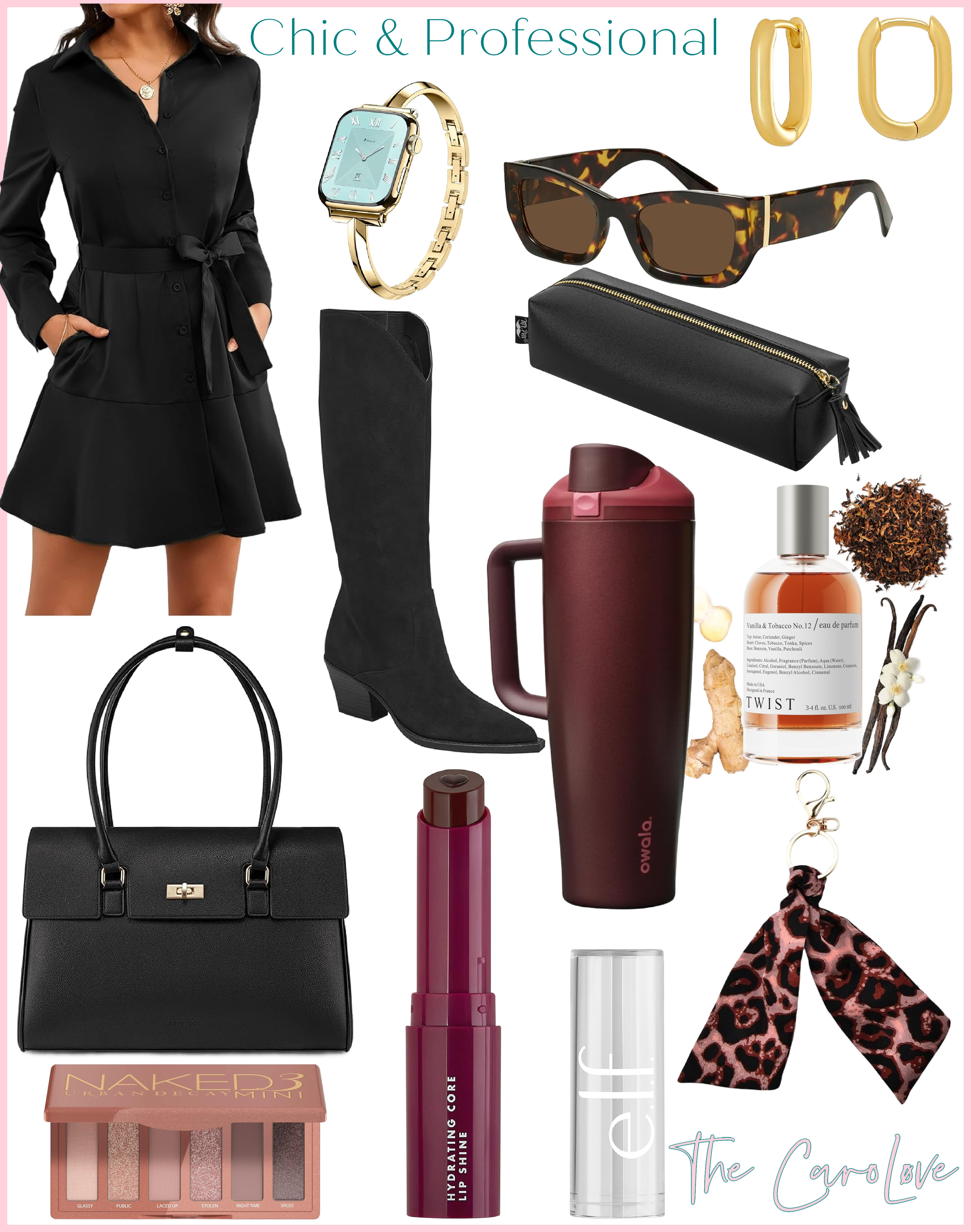 Workday chic made easy ✨ This long sleeve belted shirt dress + wide calf knee-high boots combo is my go-to for office-ready style that’s comfortable and confident. Paired with my waterproof tote, sleek jewelry, and neutral beauty essentials, I’m ready to tackle meetings, emails, and coffee breaks in style ☕💼 #WorkwearGoals #ChicOfficeStyle #ShirtDressStyle #KneeHighBoots #WomenWhoWork #OfficeFashion #ProfessionalStyle #EverydayChic #OOTDInspo #WorkdayStyle 

 #LTKootd #LTKMidsize #LTKFindsUnder100