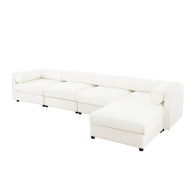 Modular Sectional Sofa with Storage and Cylindrical Armrests | Wayfair North America