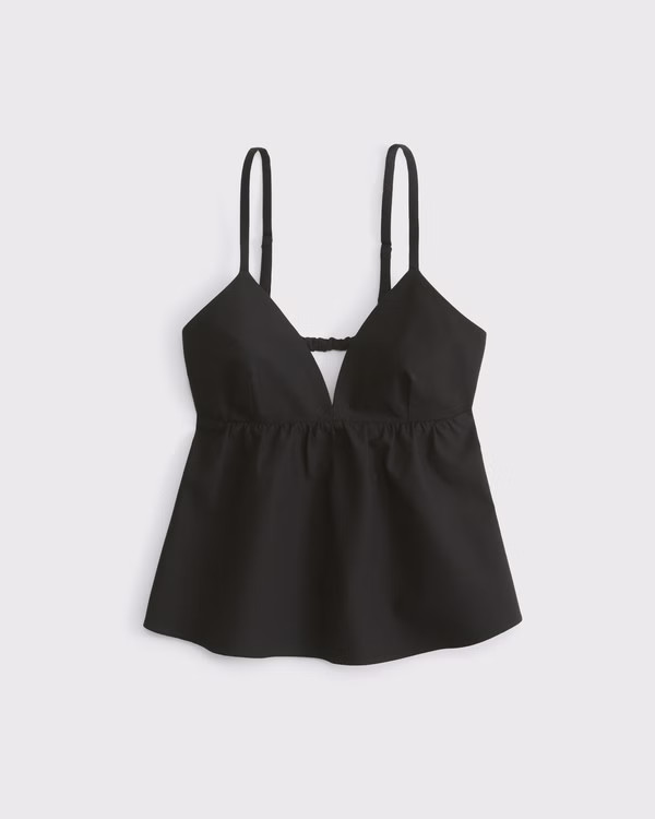 Women's Poplin Peplum Top | Women's Tops | Abercrombie.com | Abercrombie & Fitch (US)