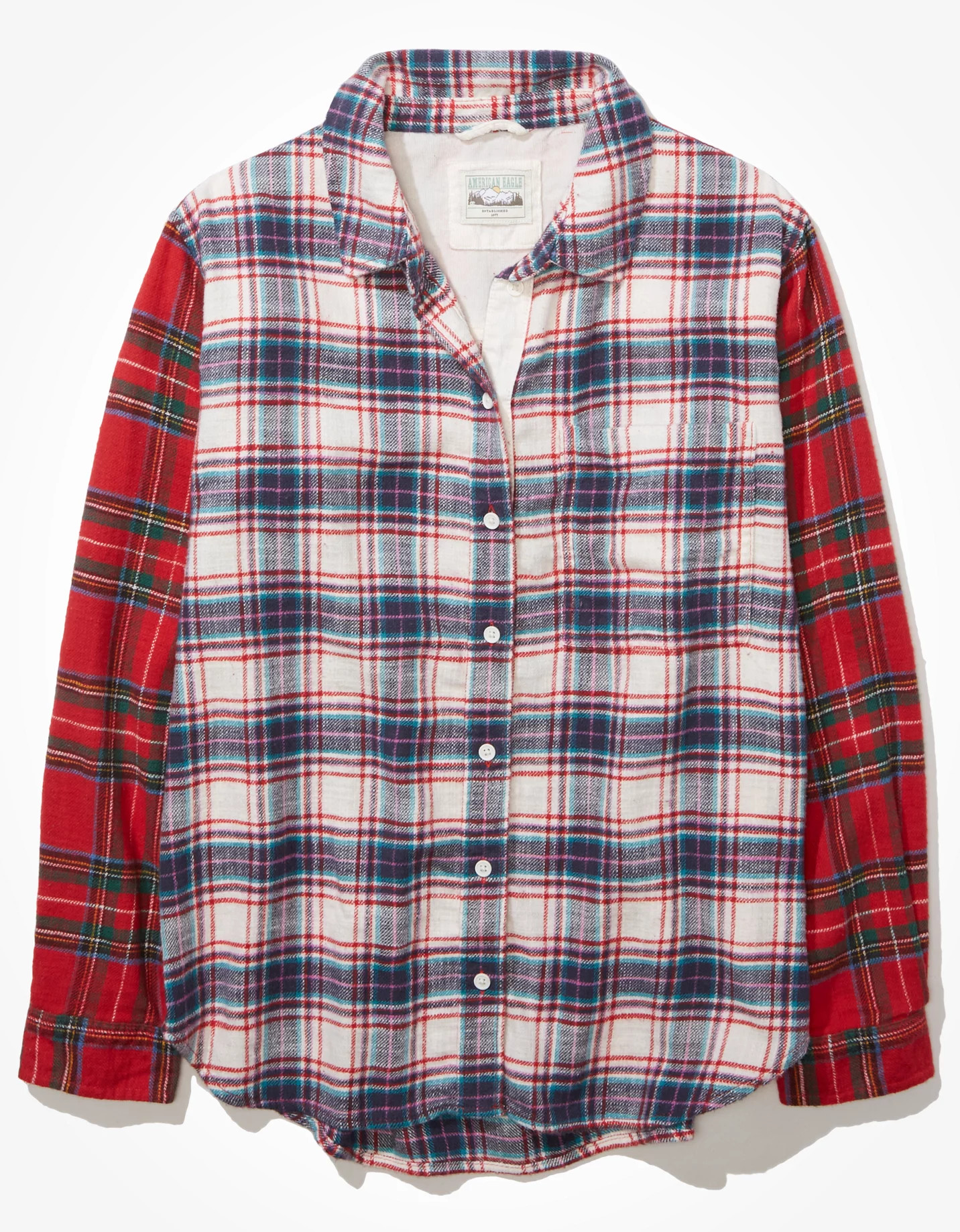 AE Oversized Plaid Button-Up Shirt | American Eagle Outfitters (US & CA)