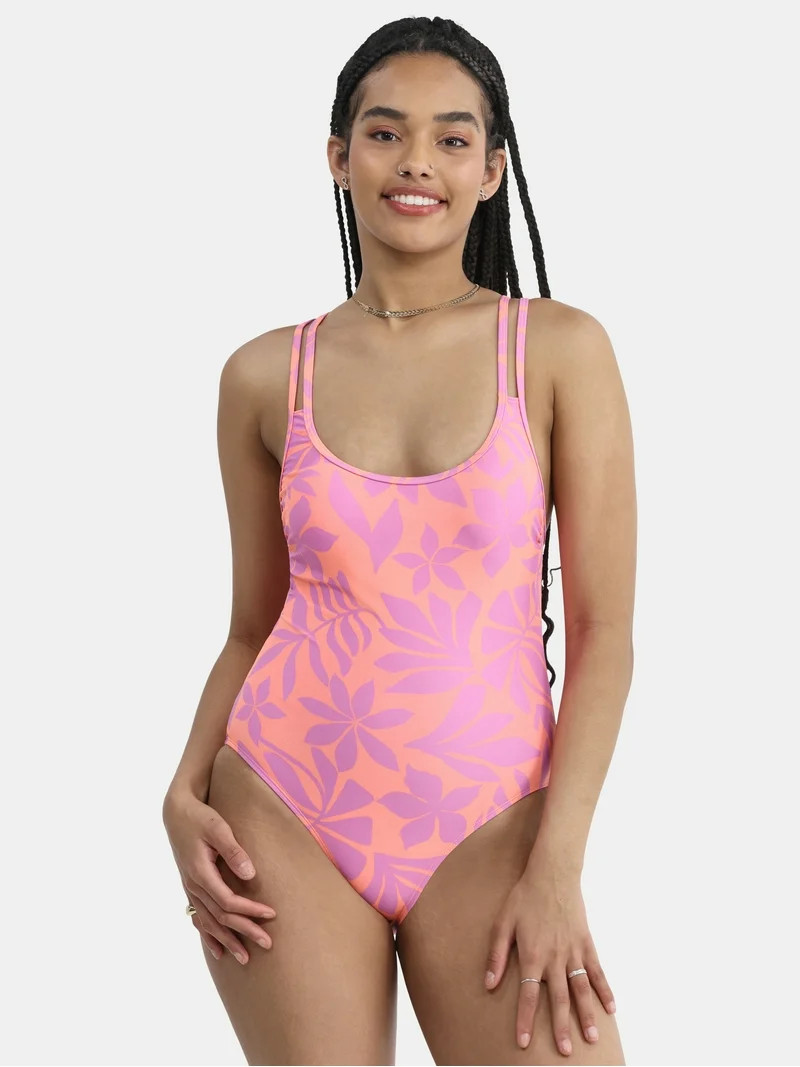 No Boundaries Women's High Leg One Piece Swimsuit, Sizes XXS-XXL | Walmart (US)