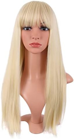 MapofBeauty 24 Inch/60 cm Long Straight Synthetic Hair Heat Resistant Party Cosplay Wig (Mixed Bl... | Amazon (US)