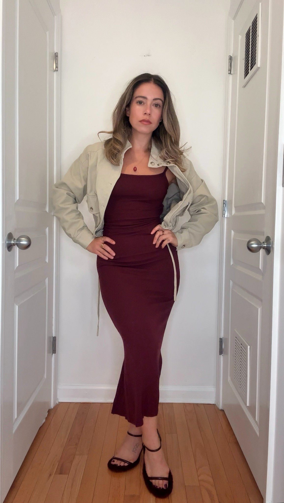 Sarah Wasilak’s outfit from Dinner for Shoes episode 84, The Search For My Fall 2026 Wedding Dress

Dress: Garage
Jacket: Lovers and Friends
Shoes: Zara
Necklace: BaubleBar
Ring: Agapée
Ring & Earring set: Astrid & Miyu


#LTKPetite #LTKShoeCrush #LTKStyleTip