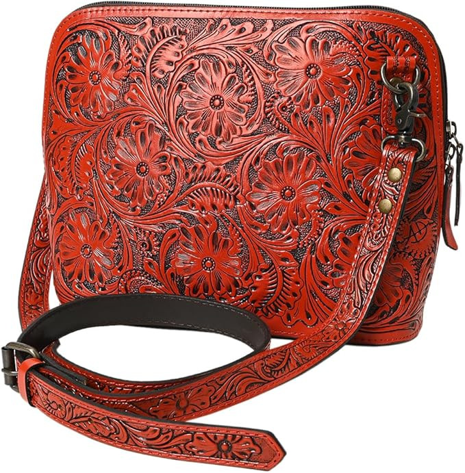 American Darling Cross Body Hand Tooled Genuine Leather Women Bag Western Handbag Purse | Amazon (US)