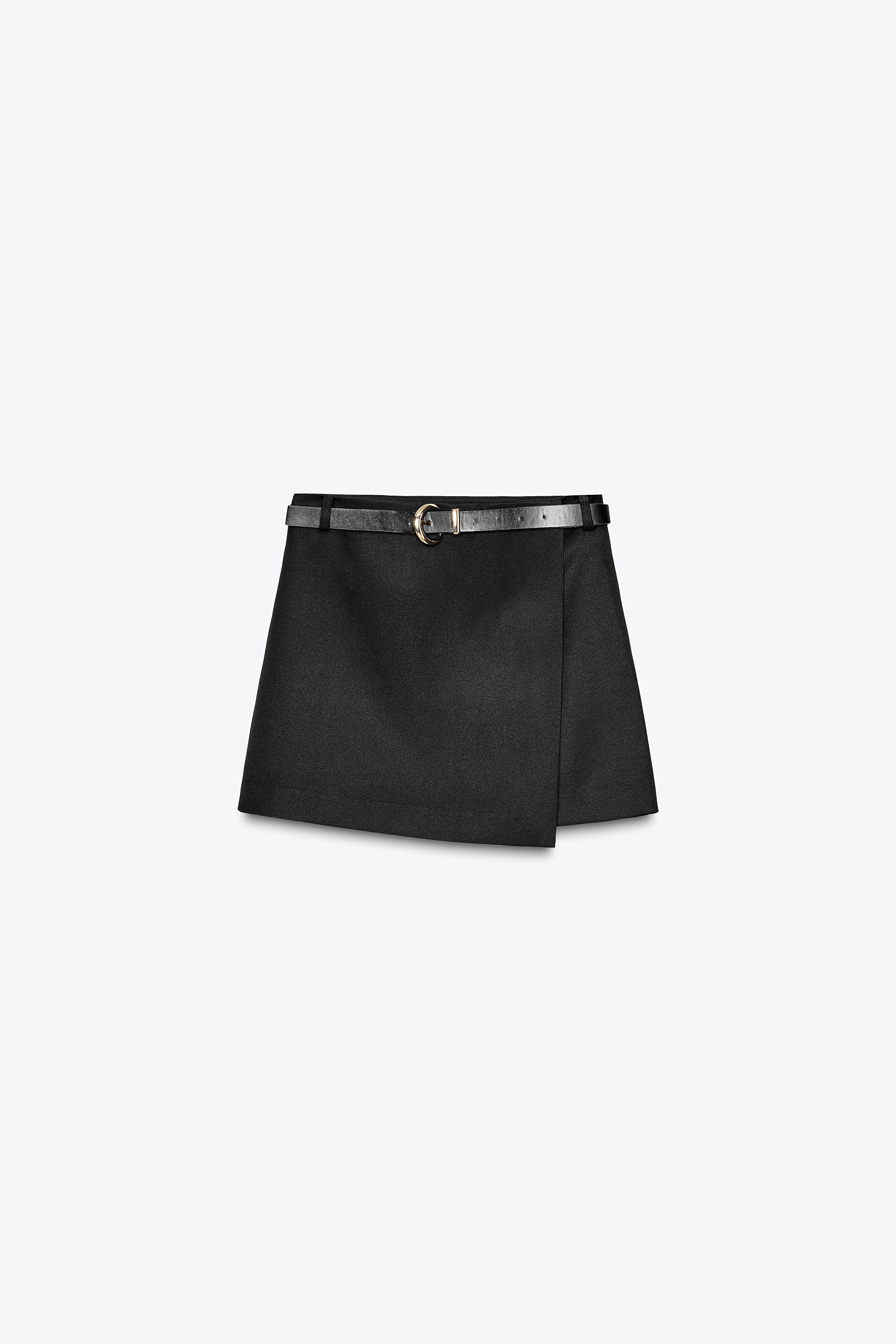 BELTED WRAP SKORT | Zara US