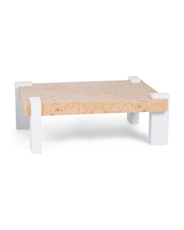 48x34 Bromo Bleached Burl Coffee Table | TJ Maxx