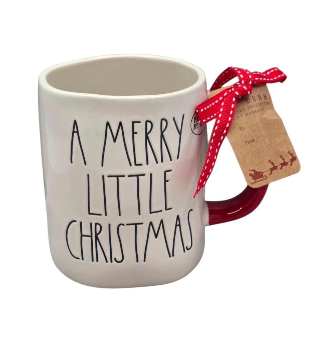 Rae Dunn by Magenta Christmas ceramic coffee mugs. (A merry little christmas) | Amazon (US)