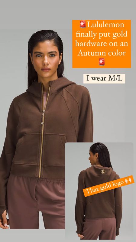 Java scuba hoodie from Lululemon with gold zipper and logo for Autumns

#LTKFind #LTKfit