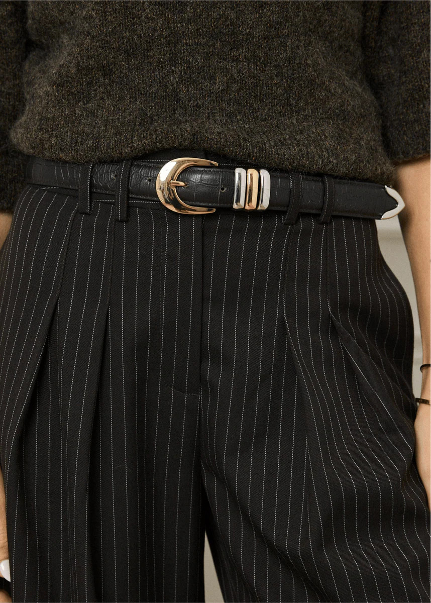 STATEMENT CROC LEATHER BELT - CHOCOLATE | WAT The Brand