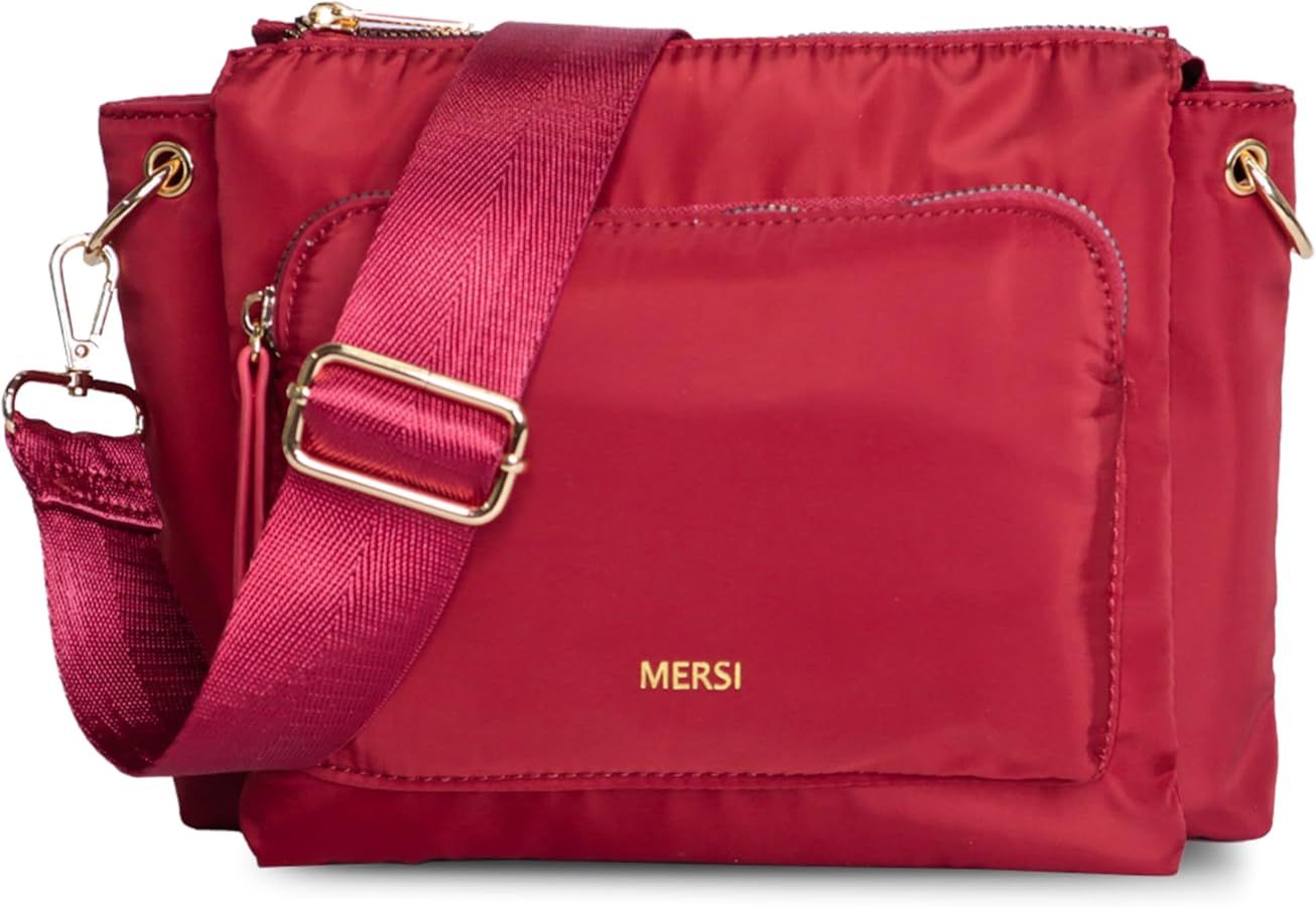 MERSI Erin Crossbody Purse, a Stylish Lightweight Nylon Crossbody Bag, Water-Resistant Everyday P... | Amazon (US)