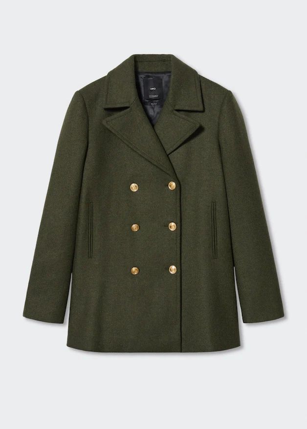 Wool double-breasted coat -  Women | Mango USA | MANGO (US)