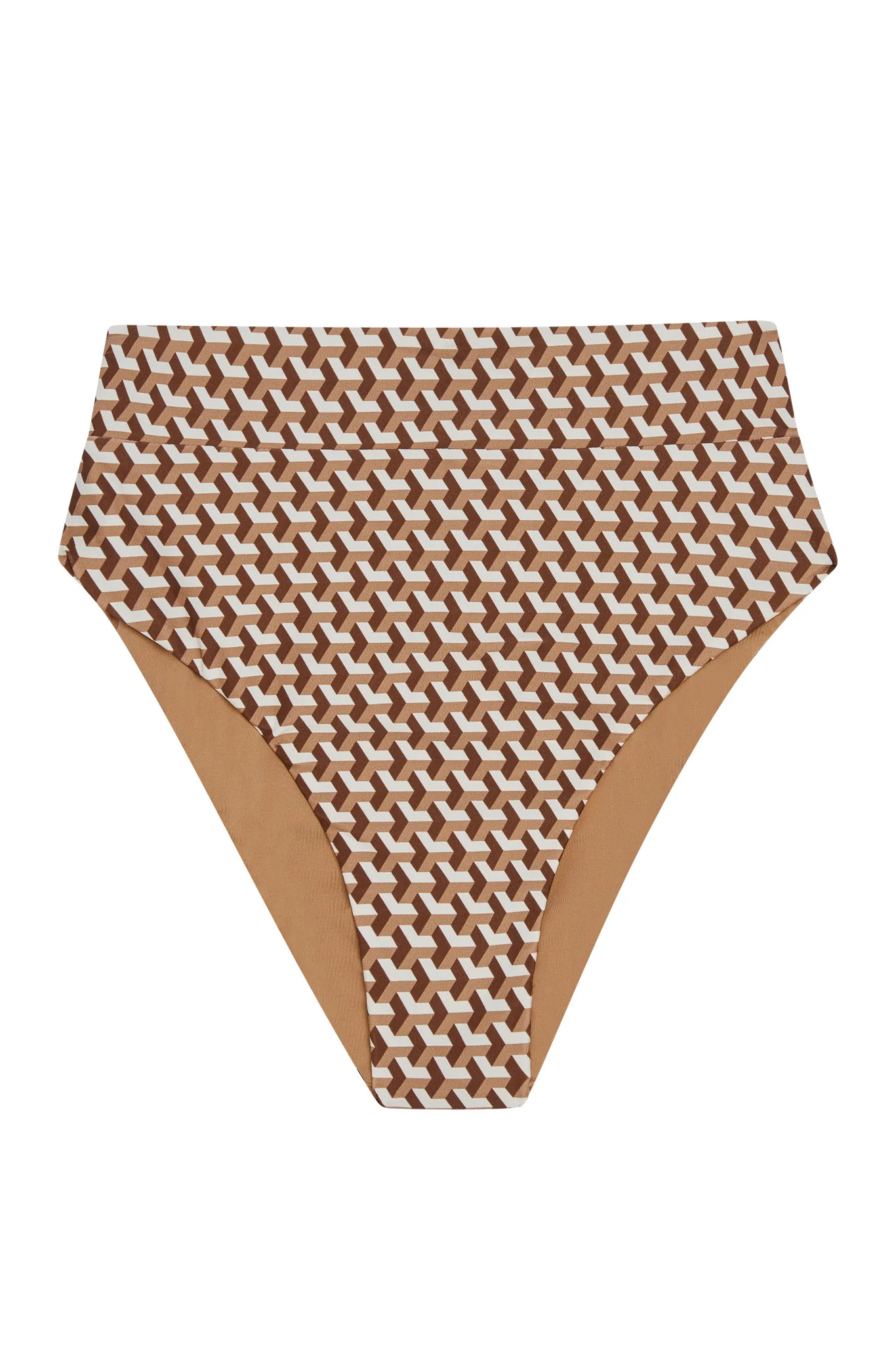 Sorrento Bottom - Husk Geo | Monday Swimwear