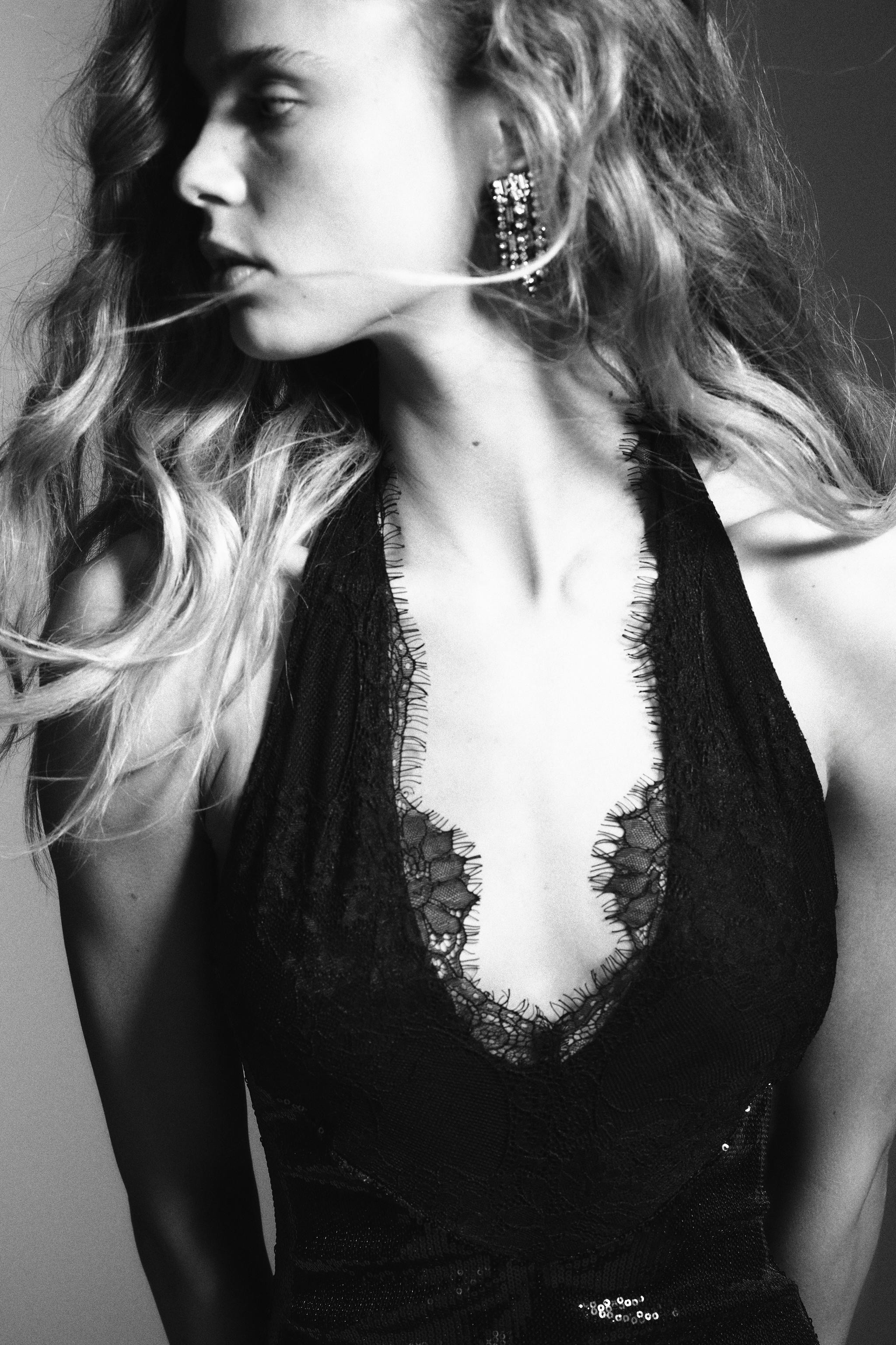 HALTER SEQUIN SHORT DRESS | Zara UK