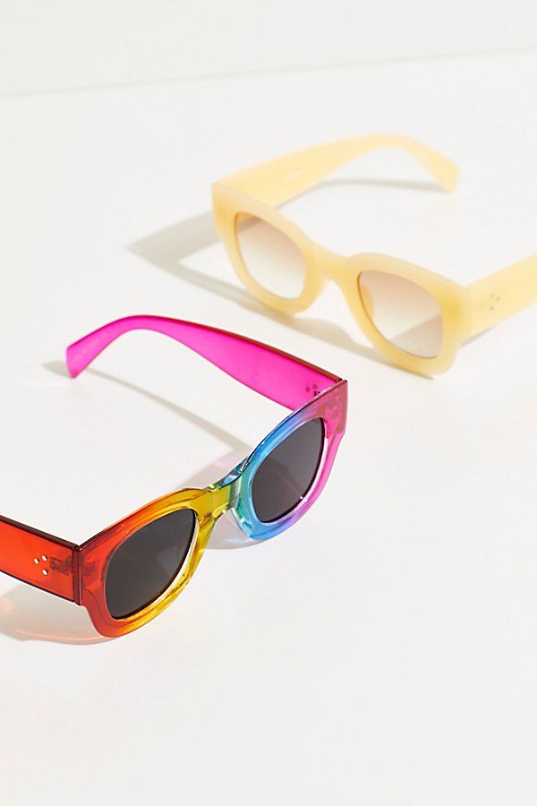 Matera Modern Sunglasses by Free People, Rainbow, One Size | Free People (Global - UK&FR Excluded)
