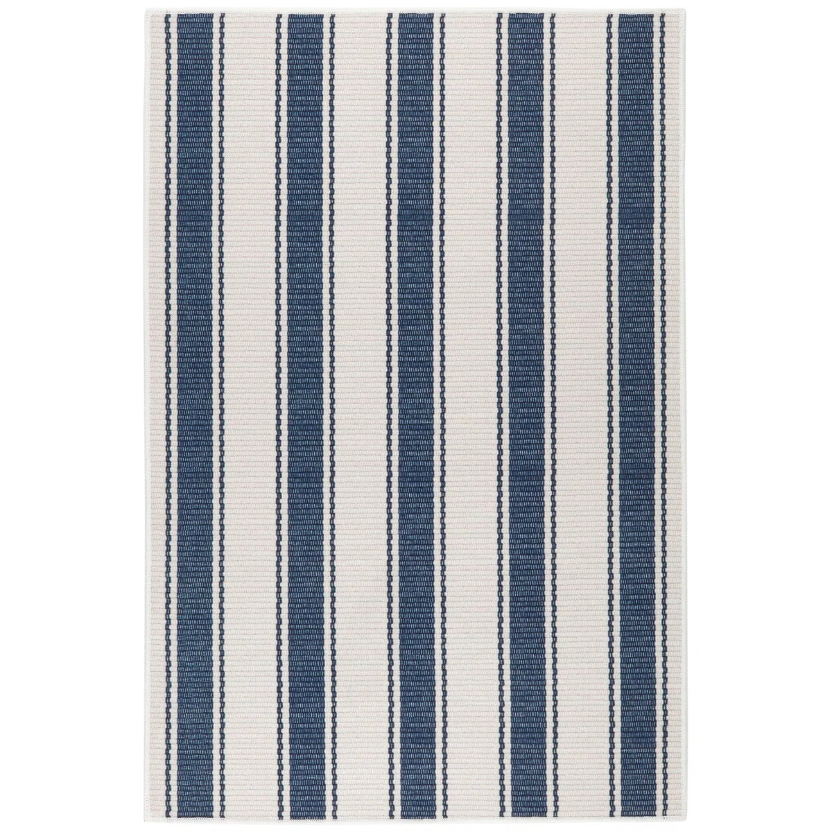 Blue Awning Stripe Machine Washable Rug | Wayfair North America