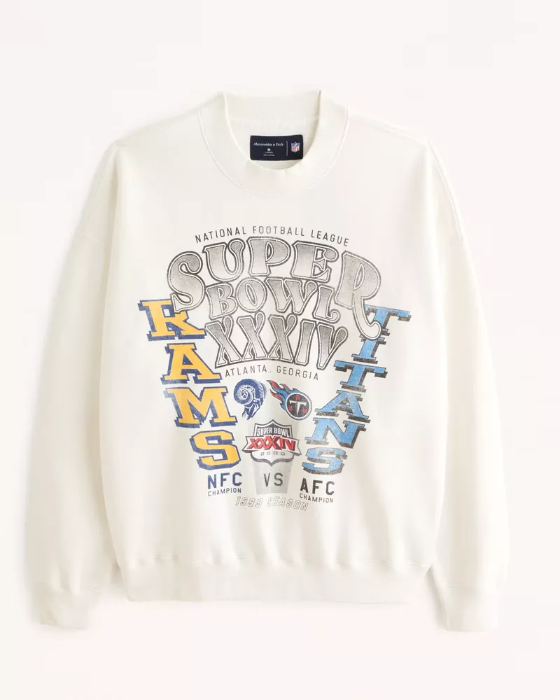 Gender Inclusive Vintage Super Bowl Graphic Crew Sweatshirt