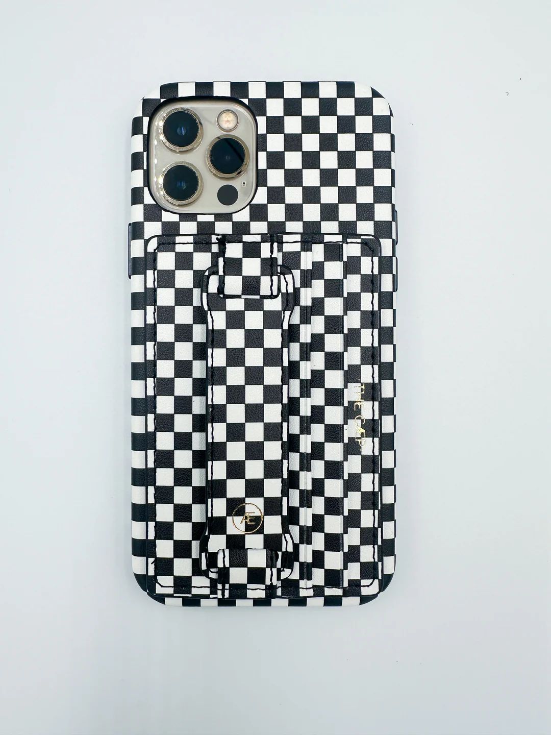 Black Checkered Classic Case + Strap Set | THE CAEP