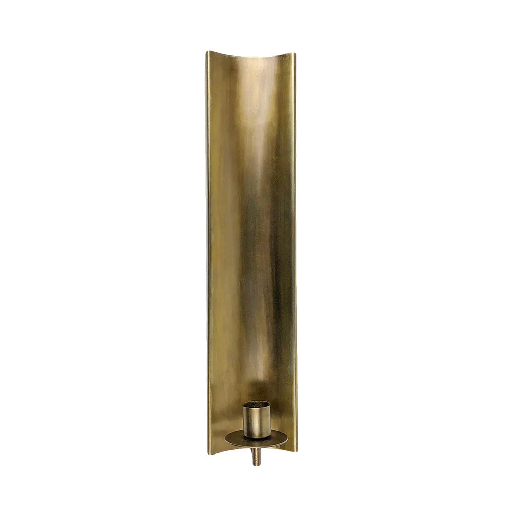 Brass-plated Candle Sconce - Long | Roan Iris