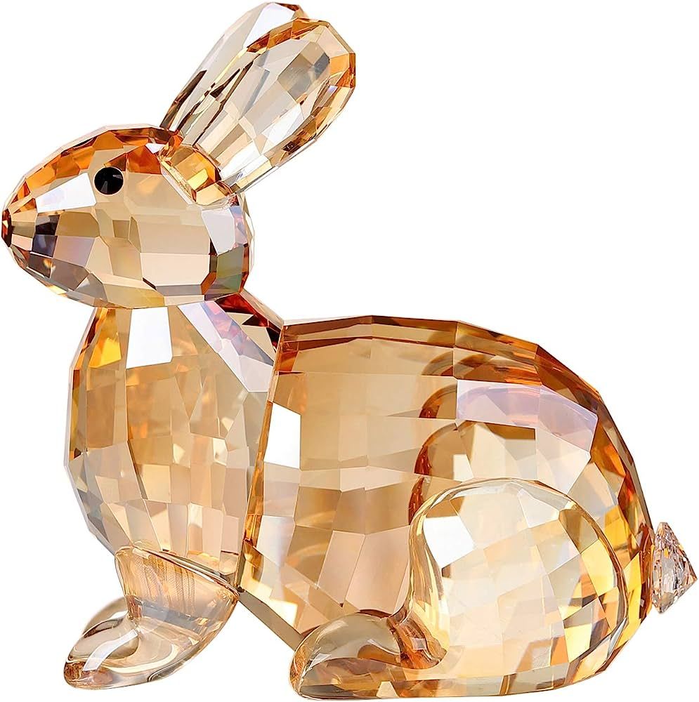 Crystal Bunny Rabbit Animal Collectible Cute Figurine Birthday Gifts Home Decor (Gold) | Amazon (US)