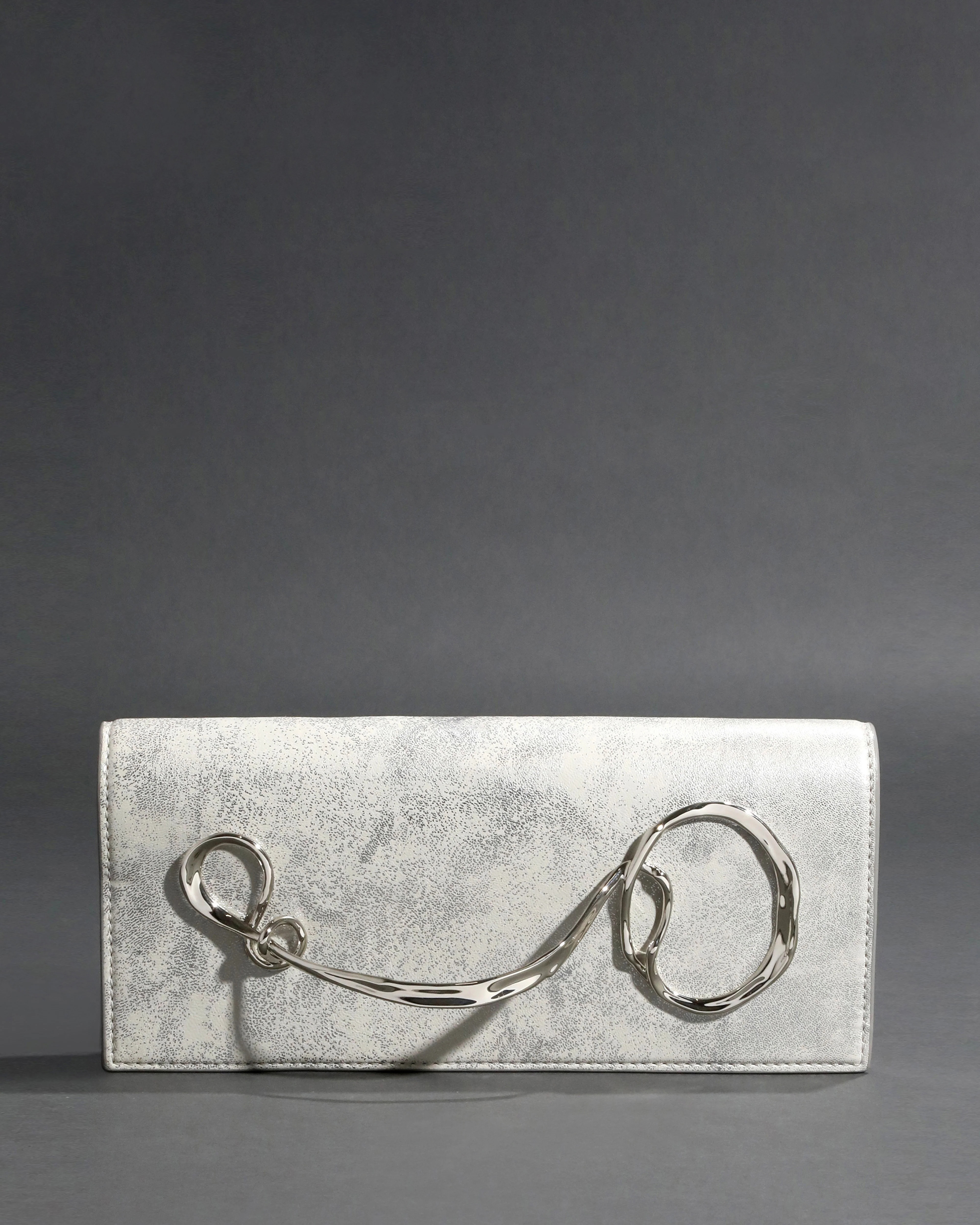 Antique Silver Twisted Gold Side Handle Clutch | Alexis Bittar | Alexis Bittar
