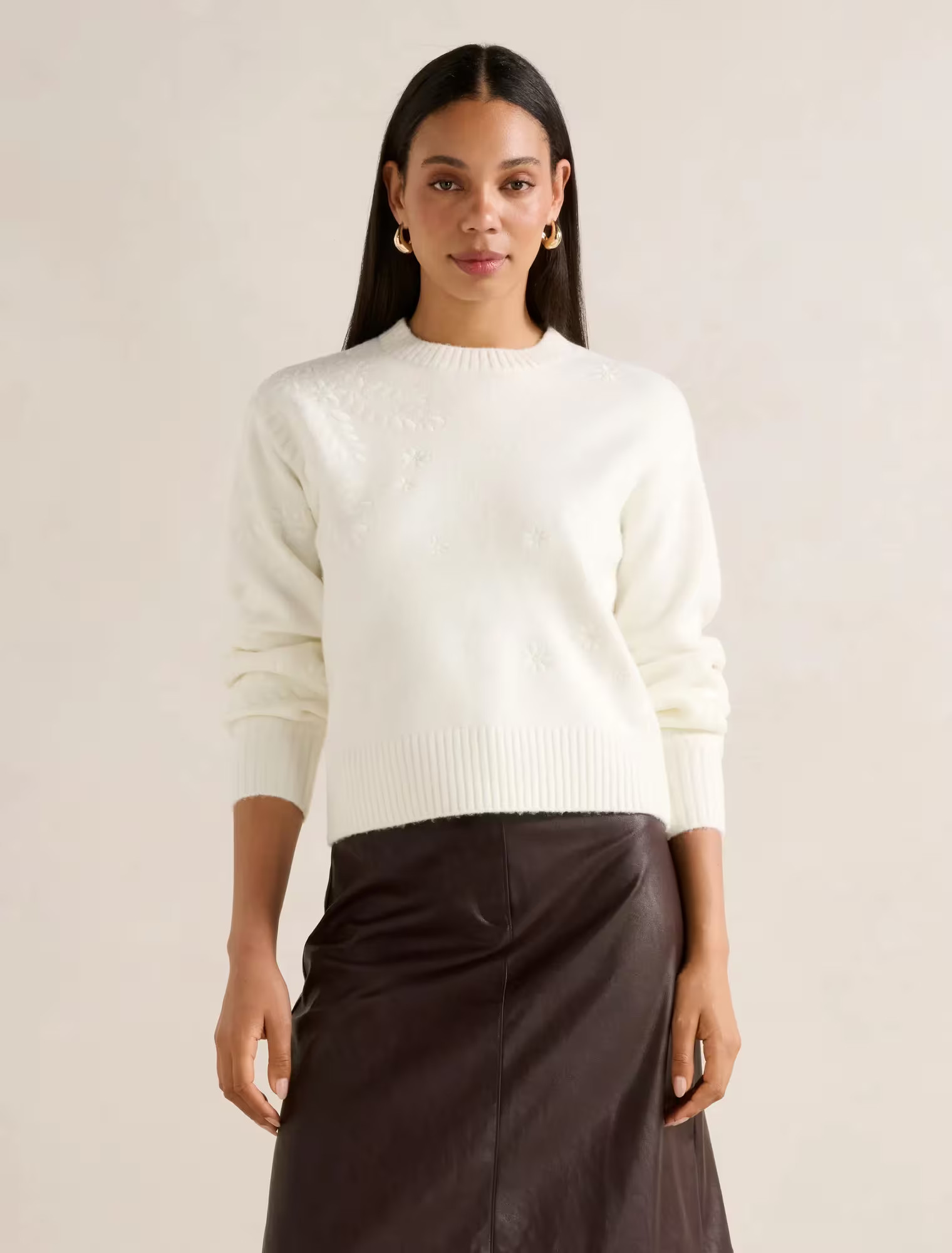 Harmony Floral Embroidered Sweater | Ever New (CA)