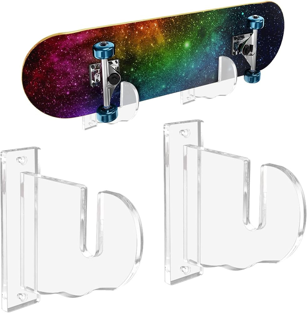 BiJun Skateboard Wall Mount, Snowboard Wall Mount Display, Acrylic Horizontal Skateboards Rack, S... | Amazon (US)