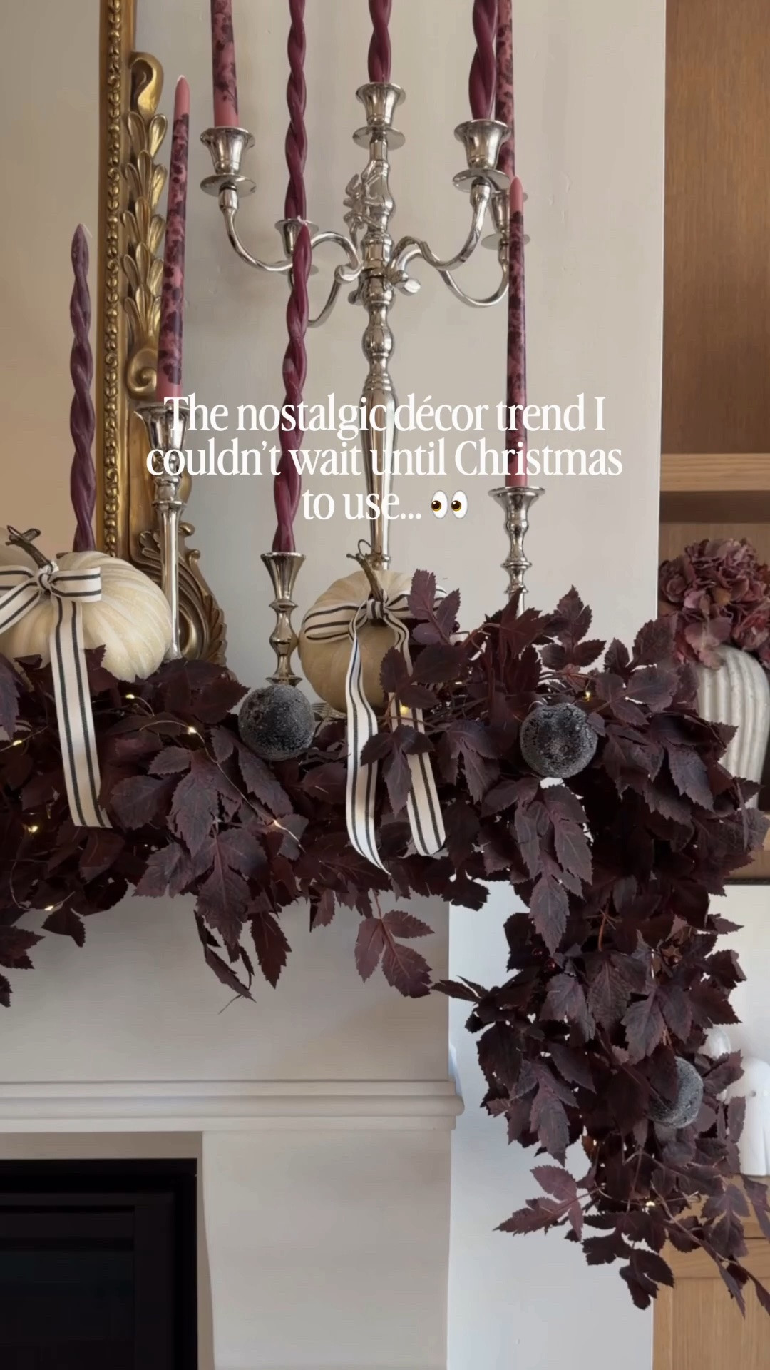 I fear I have a new obsession… and there was NO way I was waiting until Christmas to use it. 🖤🍇✨
Sugared fruit is making the most beautiful, nostalgic comeback, so naturally I had to add it to my Halloween mantel. These faux sugared plums were the perfect addition, and I cannot get over how pretty they turned out. 🤌🏼

The possibilities are ENDLESS—fall fruit, spooky Halloween colors, classic Christmas reds… consider me officially obsessed. ✨🍐🍎 
Would you try this?

#LTKSeasonal #LTKHome