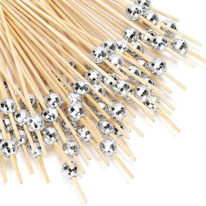 200PCS Cocktail Picks, Disco Ball Decorative Toothpicks for Appetizers | Amazon (US)