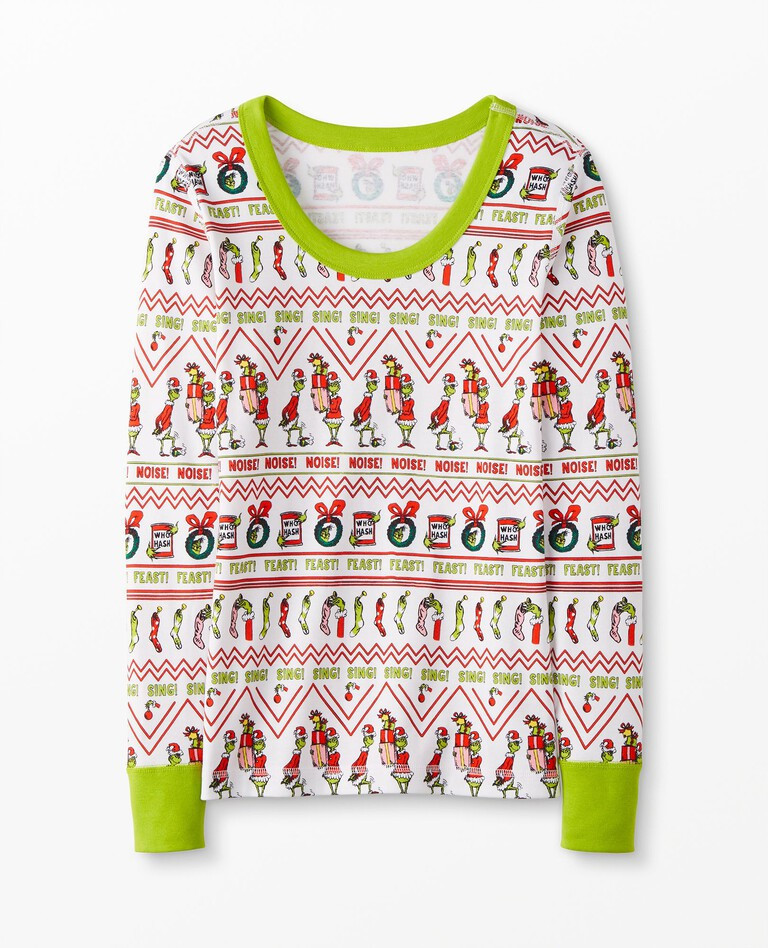 Dr. Seuss Grinch Women's Long John Pajama Top | Hanna Andersson