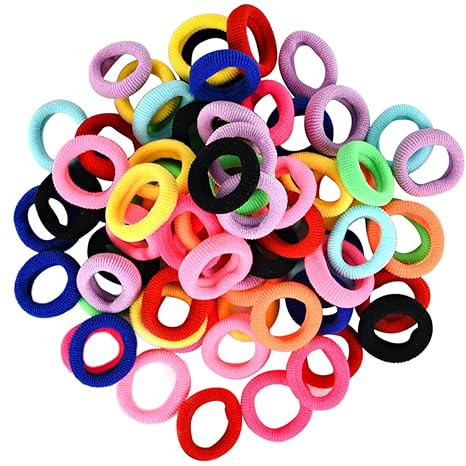 Baby Hair Ties, Elastic Hair Bands Small Hair Ties for Girls Rubber Bands Elastic Ponytail Holder... | Amazon (US)