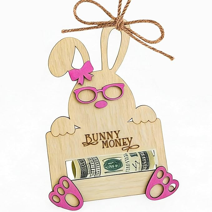 Easter Bunny Money Holder for Cash Gift,Cards Holder Basket Tag,Stuffers for Toddler,Kids,Teens,G... | Amazon (US)