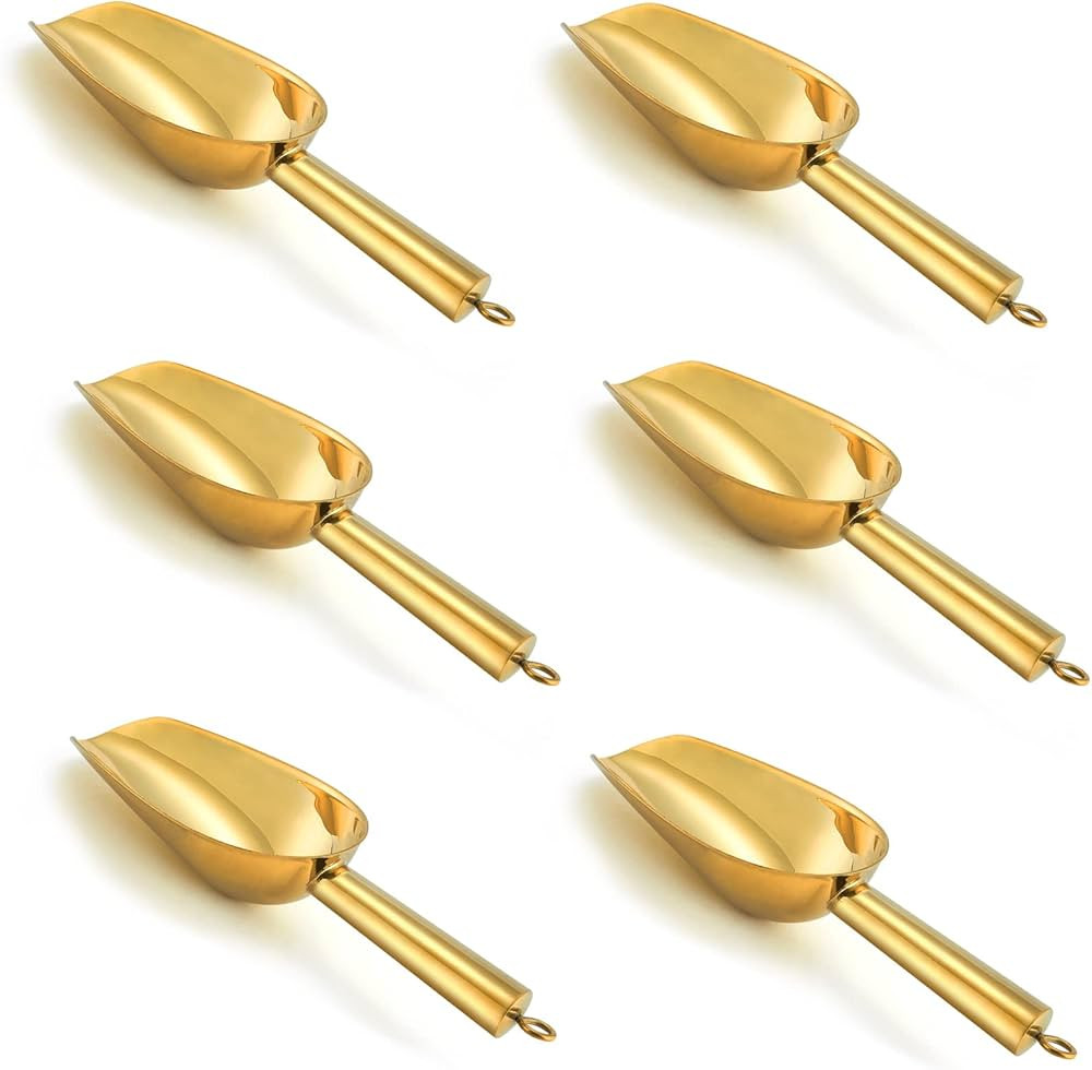 3OZ Mini Scoop Set of 6, P&P CHEF Stainless Steel Candy Sweet Ice Cube Scoop for Home Bar Buffet ... | Amazon (US)