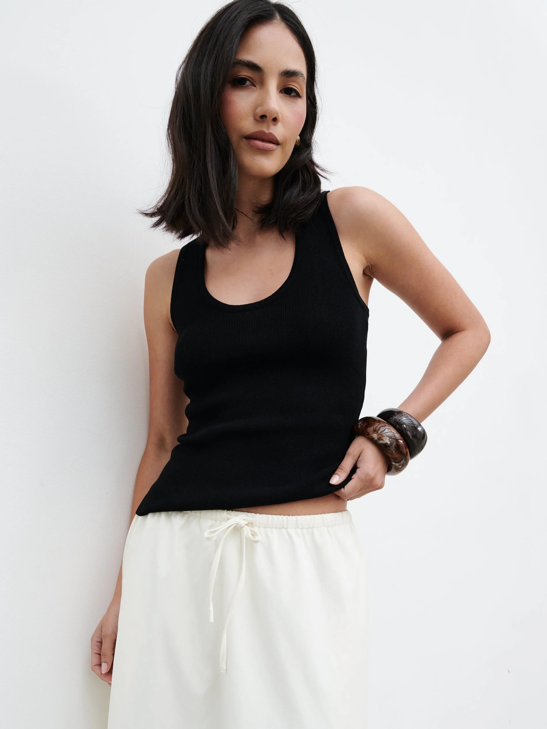 Ali Scoop Neck Knit Top - Black | Pretty Lavish (UK)