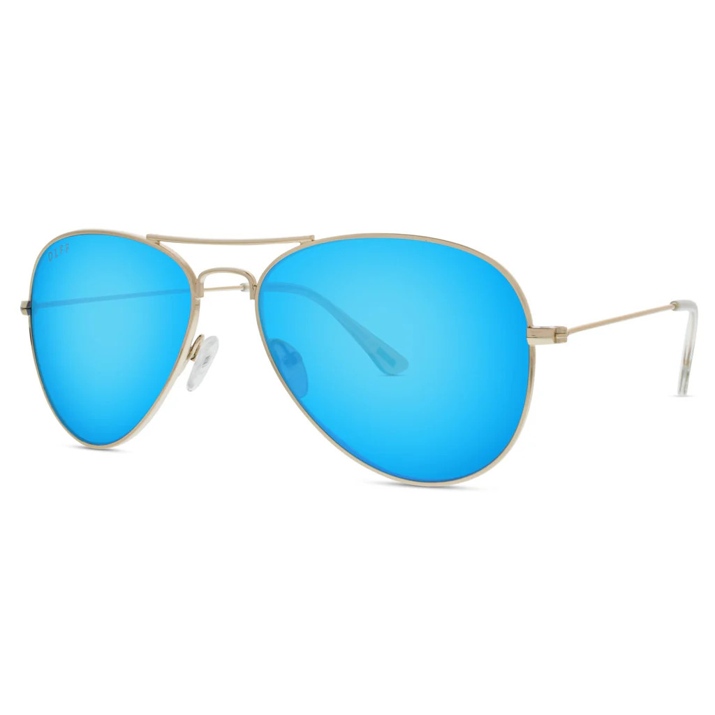 CRUZ - GOLD + BLUE MIRROR - Non-Polarized / Gold | DIFF Eyewear