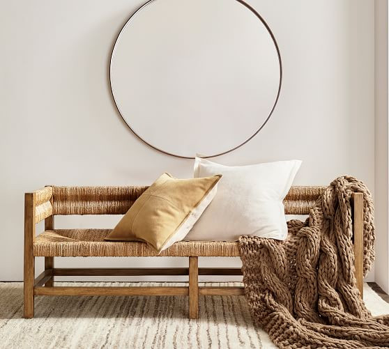 Malibu Woven Bench | Pottery Barn (US)