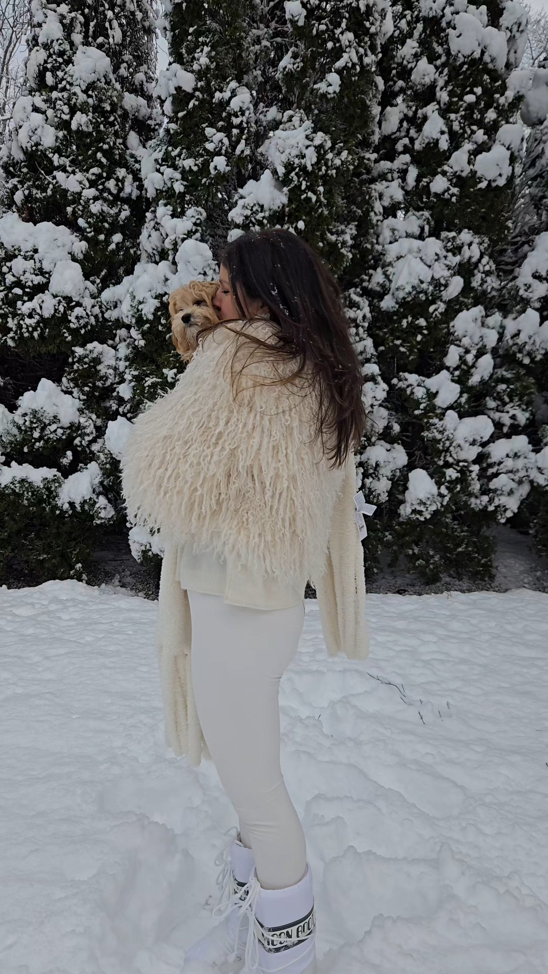 Faux fur shag jacket, winter, moon boots.

#LTKSeasonal #LTKSaleAlert #LTKHoliday