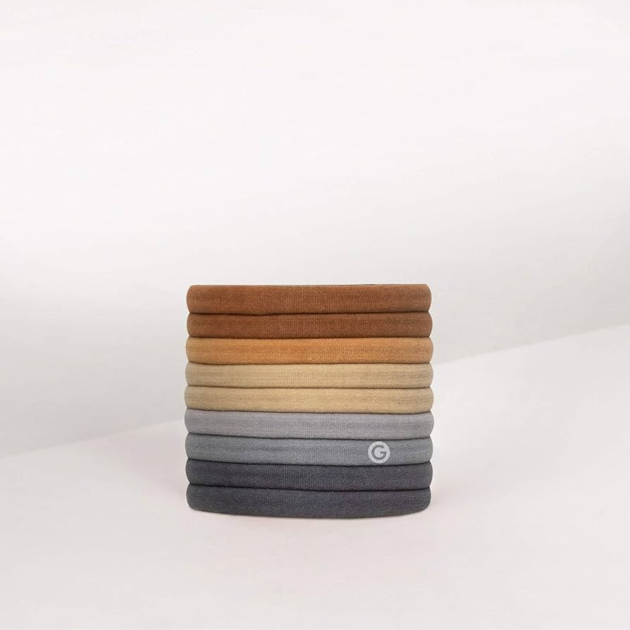 Gimme Beauty - Fine Hair Ties - No Damage Hair Bands - Neutral - Seamless Microfiber Elastics - H... | Amazon (US)