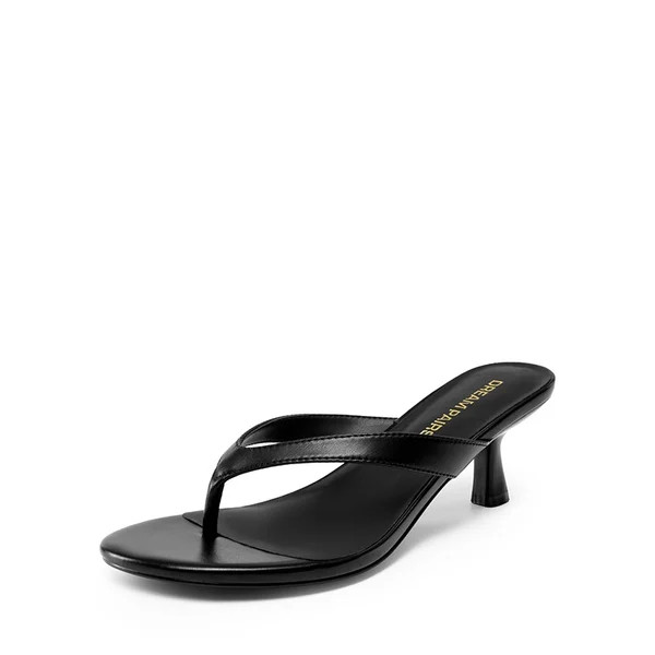 Dreamy Women\u2019s Kitten Heel Thong Sandals | Dream Pairs