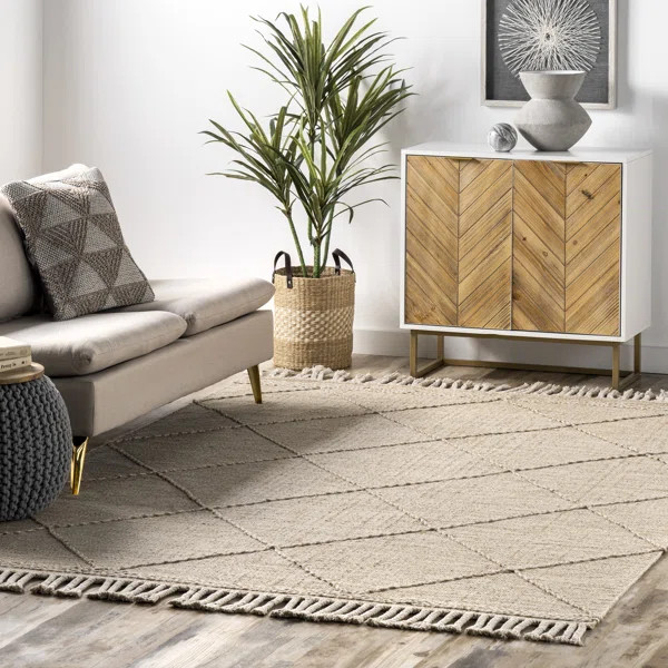 Charlie Handmade Flatweave Beige Area Rug | Wayfair North America