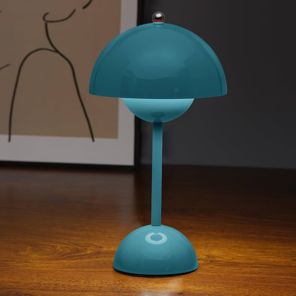 Flowerpot Lamp, Cordless Mushroom Table Lamp,3 Color Stepless Dimmable Touch Lamp, Rechargeable B... | Amazon (US)