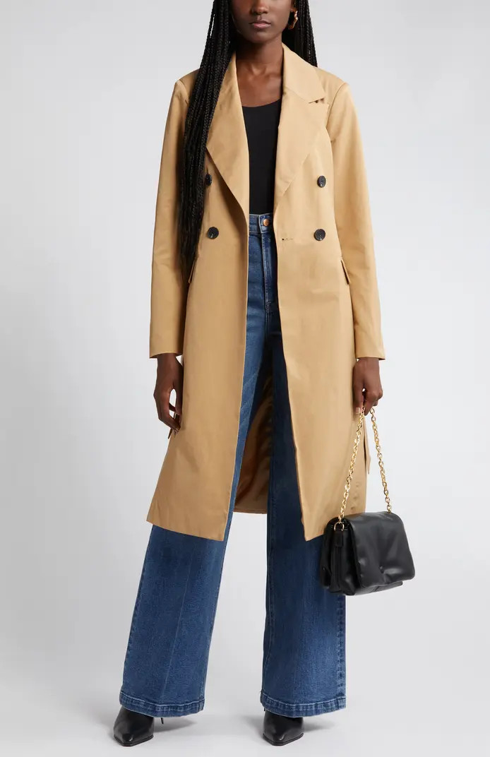 Stretch Cotton Blend Belted Trench Coat | Nordstrom