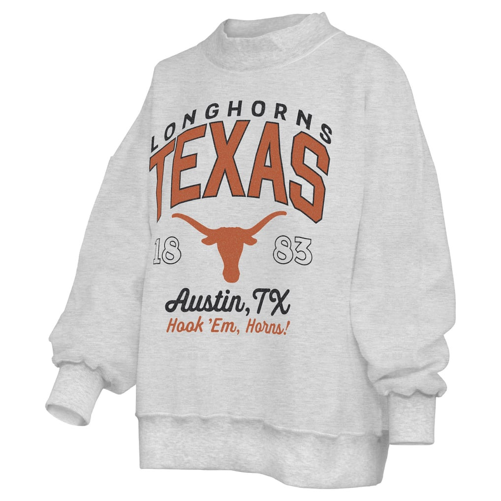 Texas Longhorns Pressbox Women's Reversible Sweatshirt - Heather Gray | Fanatics
