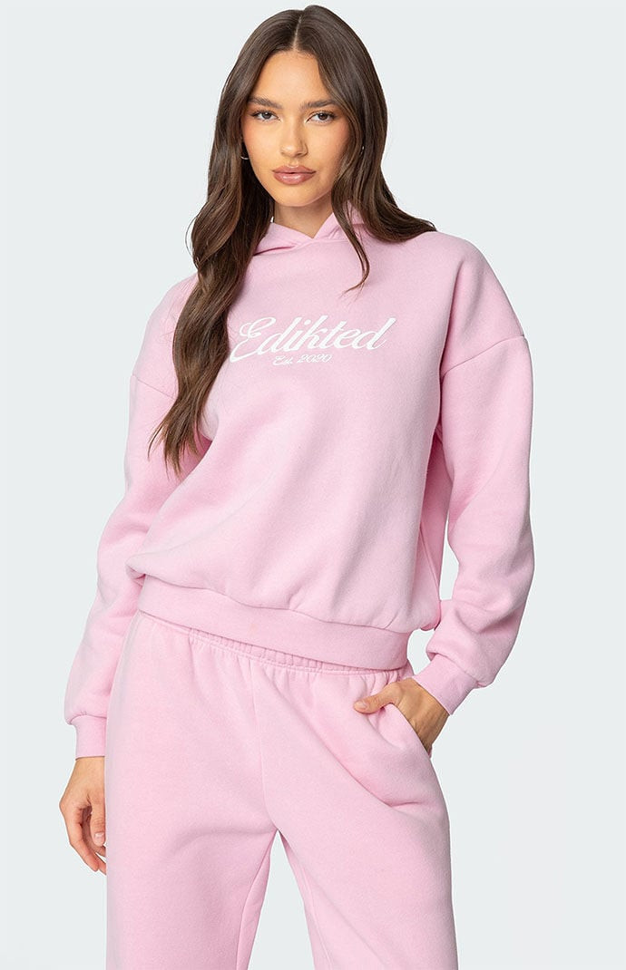 Women's Miss Edikted Hoodie in Pink - Size Medium | PacSun