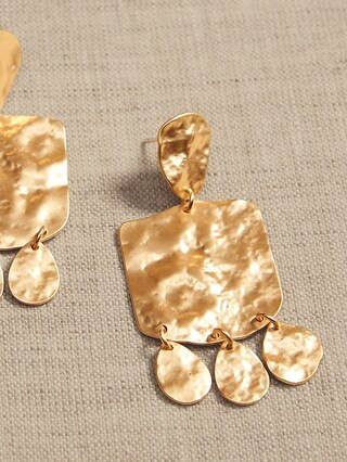 Hammered Square Earrings | Banana Republic Factory