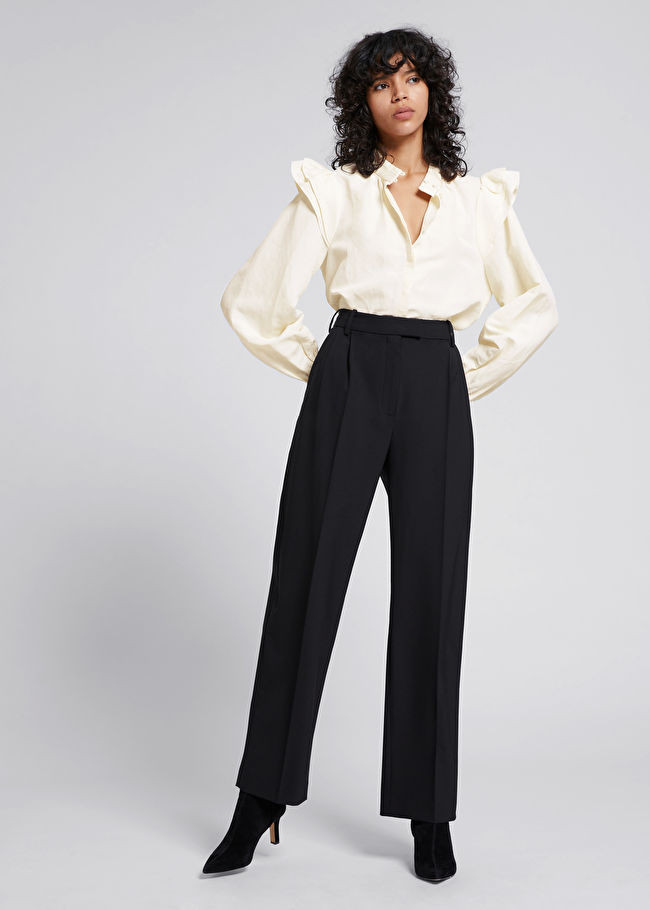 Tailored Relaxed Fit Trousers | Black Work Pants | Work Outfit | Work Wear Style  | & Other Stories US