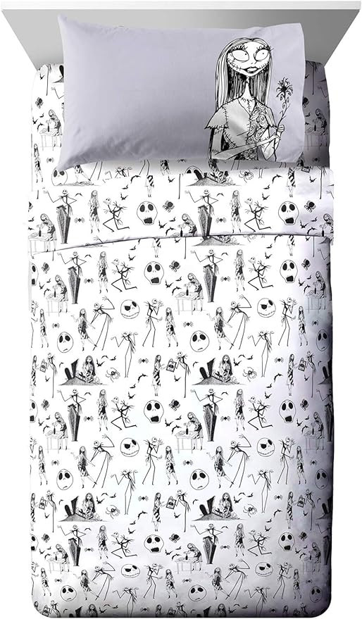 Jay Franco Disney Nightmare Before Christmas Gothic Romance Queen Sheet Set -4 Piece Set Super So... | Amazon (US)