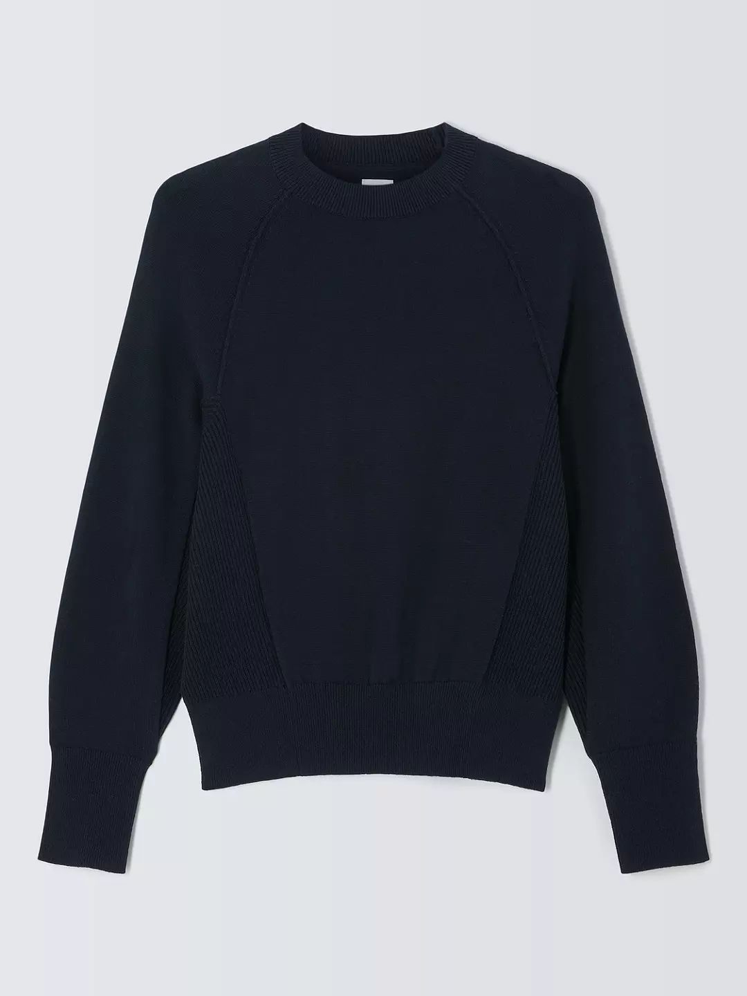 John Lewis Cotton Knitted Sweater, Navy | John Lewis (UK)