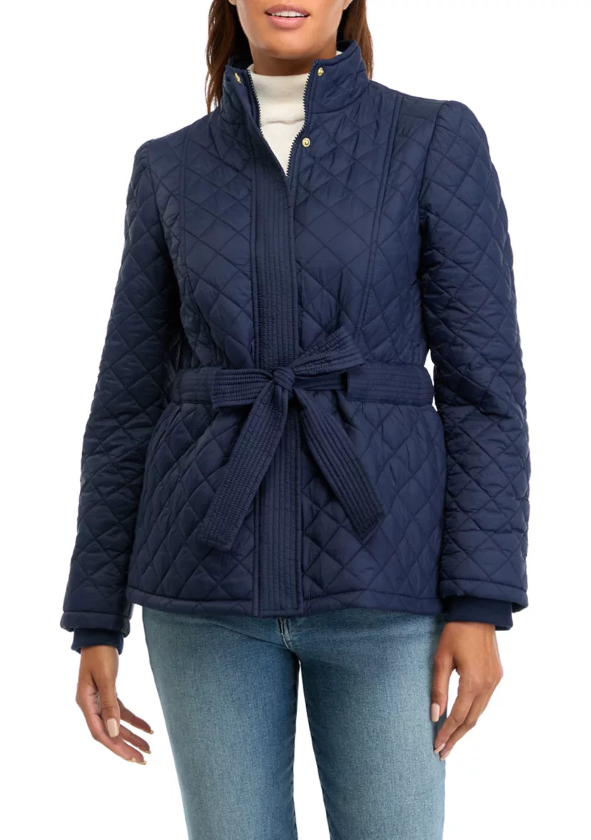 Women's Long Sleeve Quilt Belted Jacket | Belk