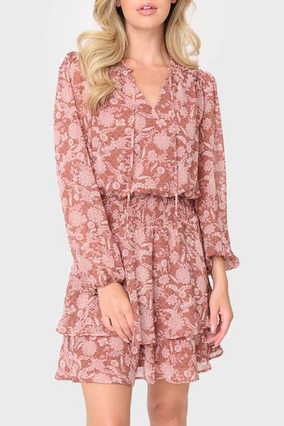 Long Sleeve Smocked Detail Dress | Gibson